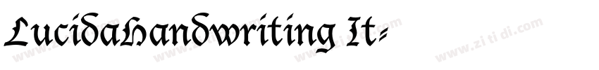 LucidaHandwriting It字体转换